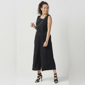 Du Jour wide leg romper with tie- large petite new